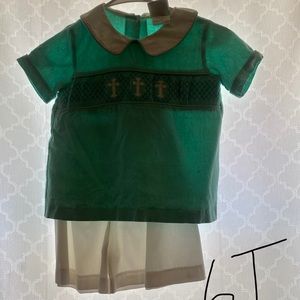 Boy 6t and 12 m smocked outfit